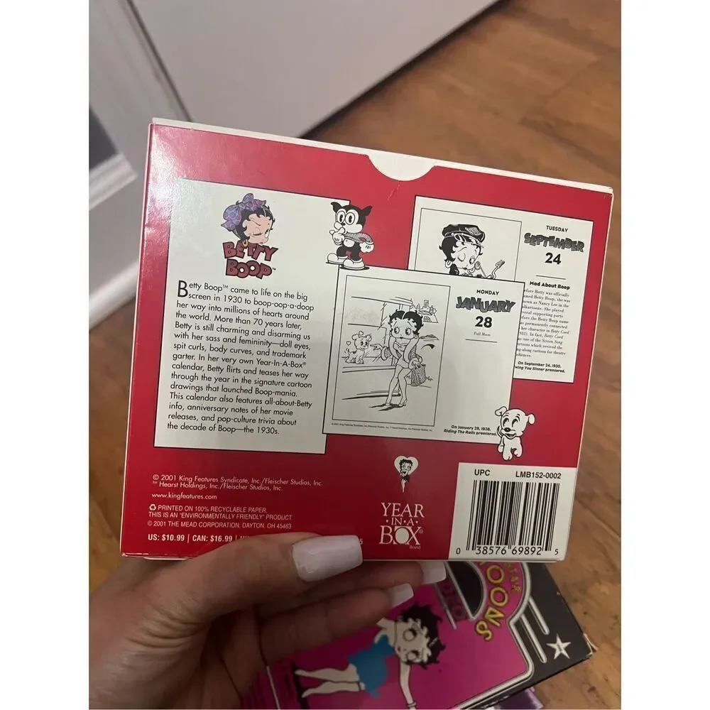 Vintage Betty Boop Year-In-A-Box 2002 Calendar